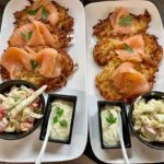 Reibeplaetzchen mit Raeucherlachs